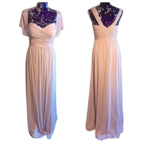 JY Jenny Yoo Size 6 Blush Mauve Pink Bridesmaid Formal Gown Prom Dress - Picture 3 of 7